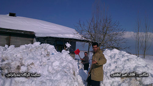 عکس برف ۹۲ روستای کرکان شماره ۴