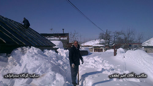 عکس برف ۹۲ روستای کرکان شماره ۵