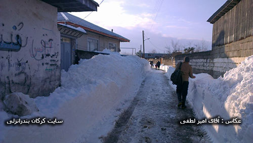 عکس برف ۹۲ روستای کرکان شماره ۷